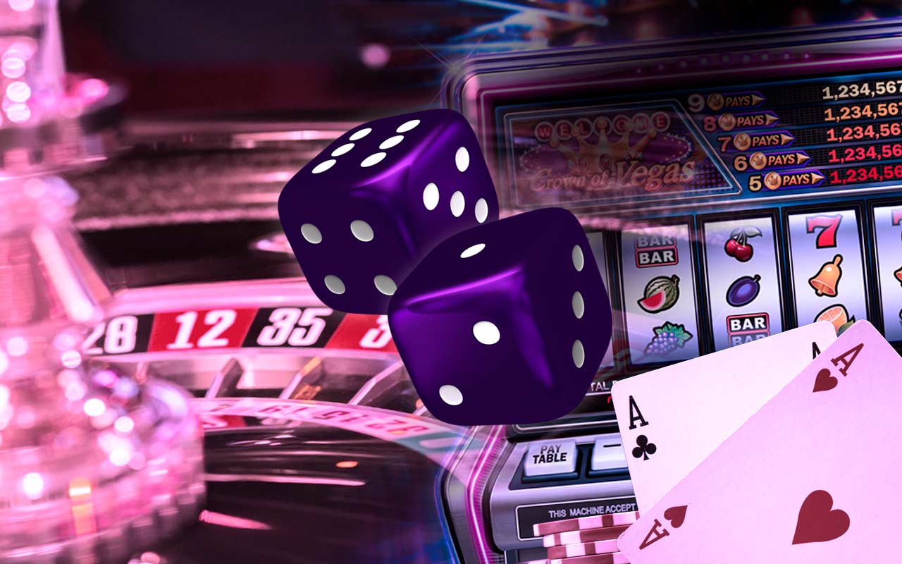 Casino card, roulette, slots